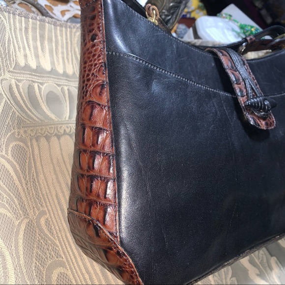 Brahmin Black w/Brown Croc Trim - Picture 5 of 17